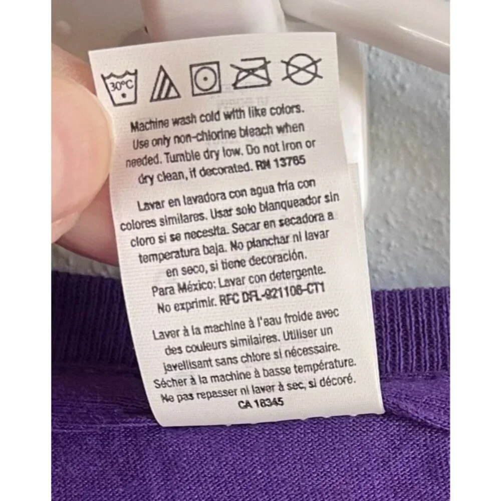 NWOT Fruit of the Loom HD Mens Purple Short Sleeve Crew Neck 100% Cotton T-Shirt